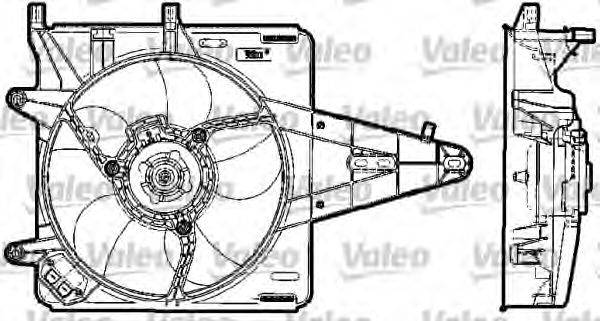 Электродвигатель, вентилятор радиатора VALEO 698519