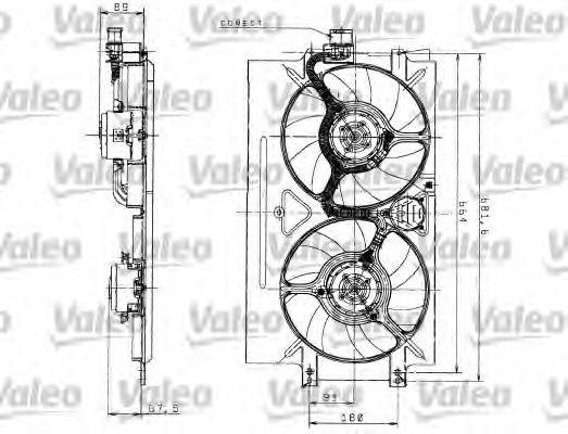 Электродвигатель, вентилятор радиатора VALEO 698526