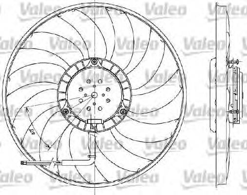 Вентилятор, охлаждение двигателя VALEO 698609