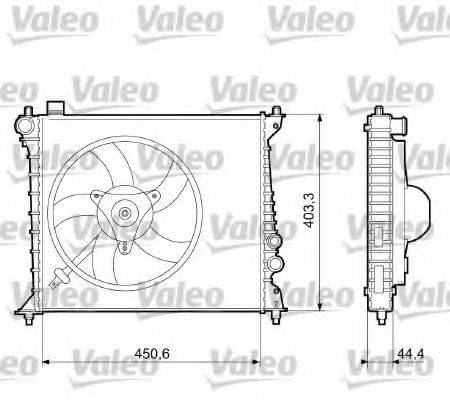 Радиатор, охлаждение двигателя VALEO 733074