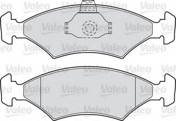 Комплект тормозных колодок, дисковый тормоз VALEO 598042