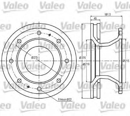 Тормозной диск VALEO 187007