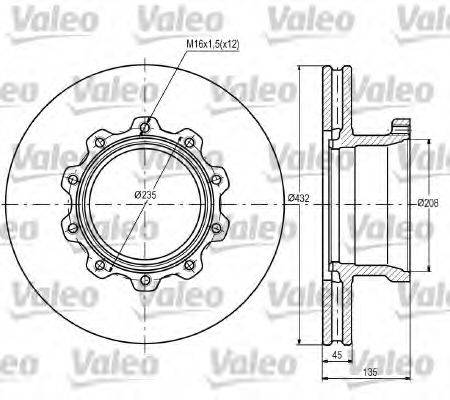 Тормозной диск VALEO 187077