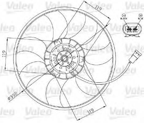 Вентилятор, охлаждение двигателя VALEO 696013