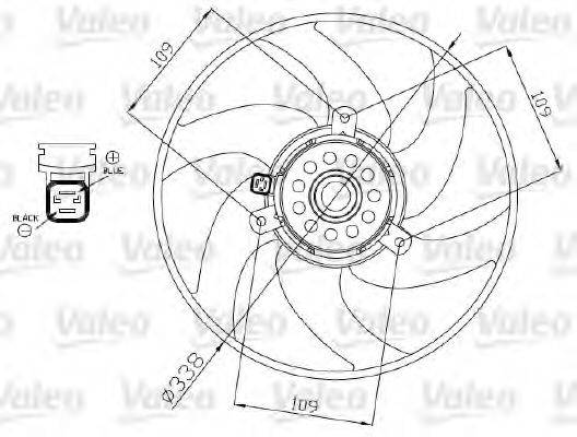 Вентилятор, охлаждение двигателя VALEO 698375