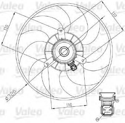 Вентилятор, охлаждение двигателя VALEO 698444