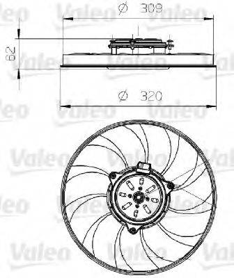 Вентилятор, охлаждение двигателя VALEO 696024