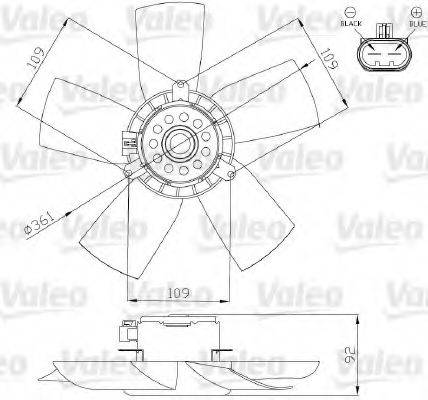 Вентилятор, охлаждение двигателя VALEO 696279