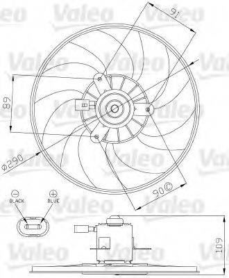 Вентилятор, охлаждение двигателя VALEO 696286