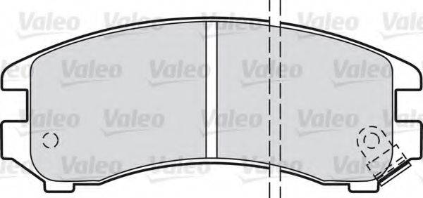 Комплект тормозных колодок, дисковый тормоз VALEO 598296