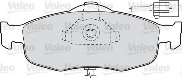 Комплект тормозных колодок, дисковый тормоз VALEO 598034