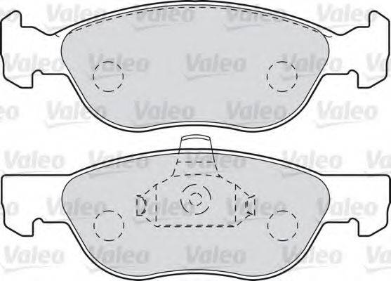 Комплект тормозных колодок, дисковый тормоз VALEO 598041