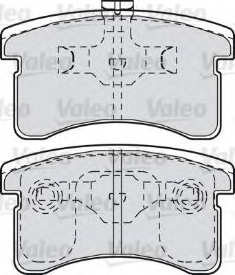 Комплект тормозных колодок, дисковый тормоз VALEO 601024