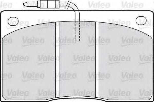 Комплект тормозных колодок, дисковый тормоз VALEO 598374