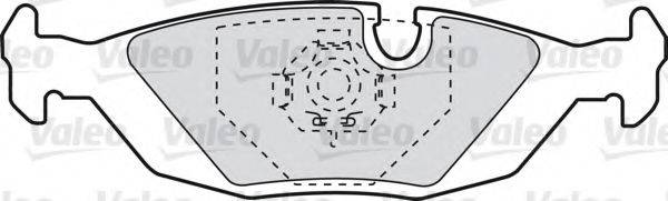 Комплект тормозных колодок, дисковый тормоз VALEO 598103