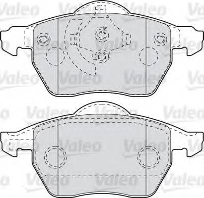 Комплект тормозных колодок, дисковый тормоз VALEO 598483