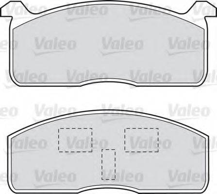 Комплект тормозных колодок, дисковый тормоз VALEO 598614