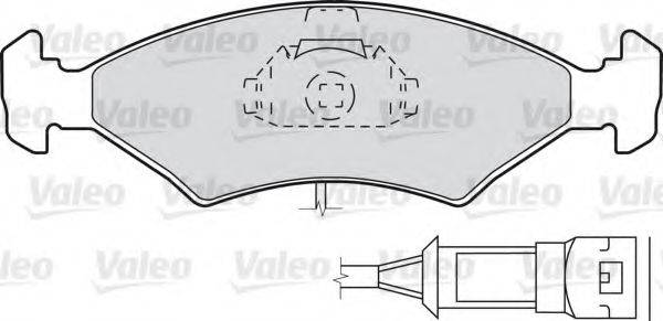 Комплект тормозных колодок, дисковый тормоз VALEO 598212