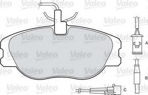 Комплект тормозных колодок, дисковый тормоз VALEO 598010