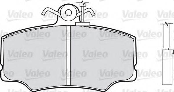 Комплект тормозных колодок, дисковый тормоз VALEO 598005