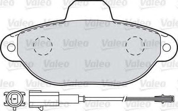 Комплект тормозных колодок, дисковый тормоз VALEO 598987