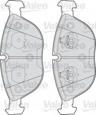 Комплект тормозных колодок, дисковый тормоз VALEO 598712