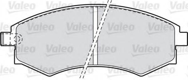 Комплект тормозных колодок, дисковый тормоз VALEO 598786
