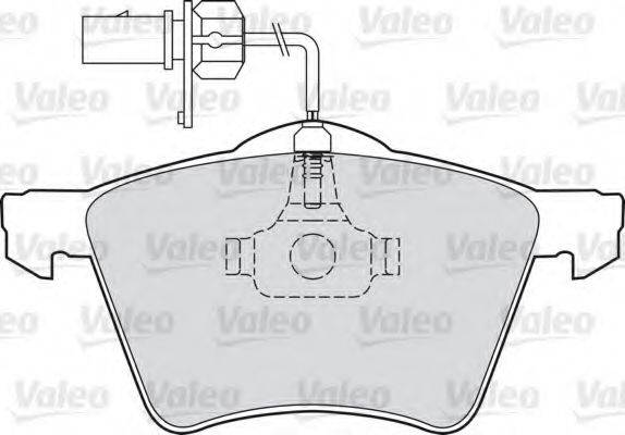 Комплект тормозных колодок, дисковый тормоз VALEO 598801