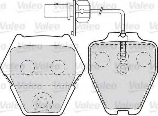 Комплект тормозных колодок, дисковый тормоз VALEO 598992