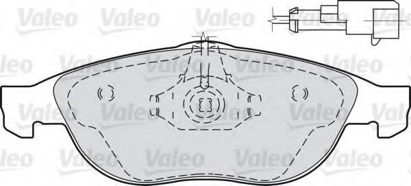 Комплект тормозных колодок, дисковый тормоз VALEO 540888