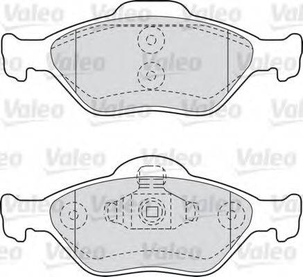 Комплект тормозных колодок, дисковый тормоз VALEO 598564