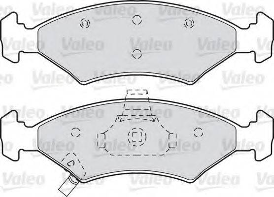 VALEO 598989 Комплект тормозных колодок, дисковый тормоз