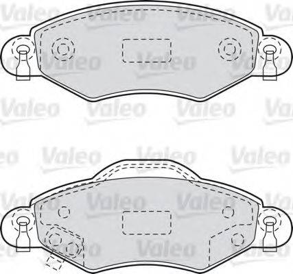 Комплект тормозных колодок, дисковый тормоз VALEO 598736