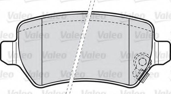 Комплект тормозных колодок, дисковый тормоз VALEO 598584