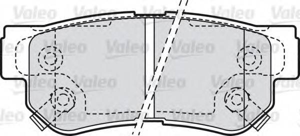 VALEO 598748 Комплект тормозных колодок, дисковый тормоз