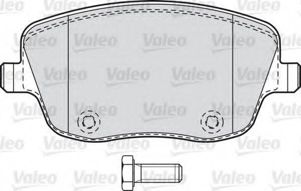 Комплект тормозных колодок, дисковый тормоз VALEO 598720