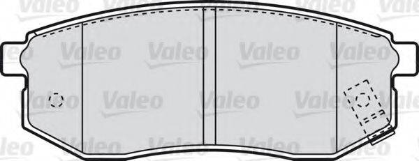 Комплект тормозных колодок, дисковый тормоз VALEO 598866