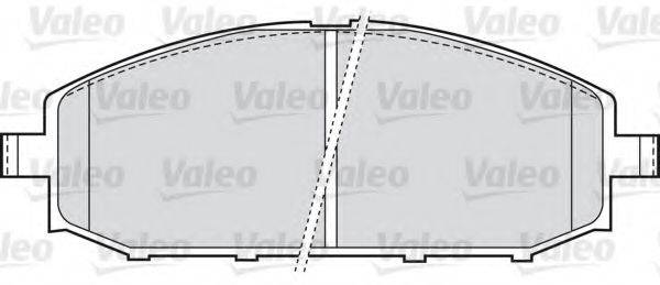 Комплект тормозных колодок, дисковый тормоз VALEO 598524