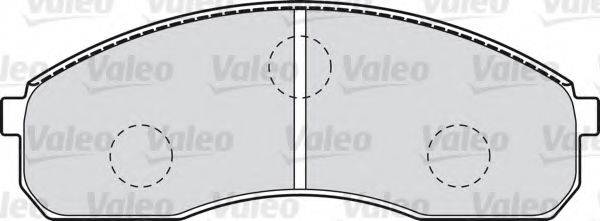 Комплект тормозных колодок, дисковый тормоз VALEO 598821