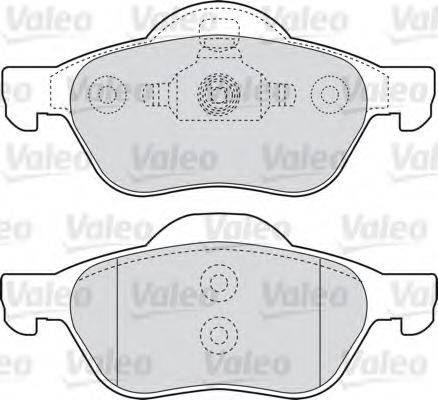 Комплект тормозных колодок, дисковый тормоз VALEO 598566