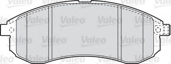 Комплект тормозных колодок, дисковый тормоз VALEO 598855