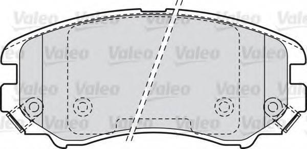 Комплект тормозных колодок, дисковый тормоз VALEO 598744