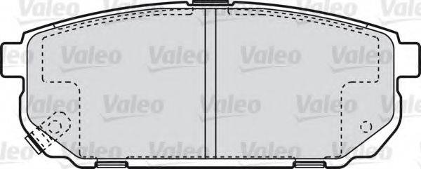 Комплект тормозных колодок, дисковый тормоз VALEO 598823