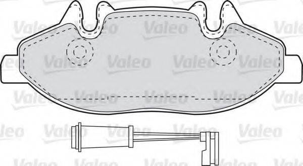 Комплект тормозных колодок, дисковый тормоз VALEO 598764