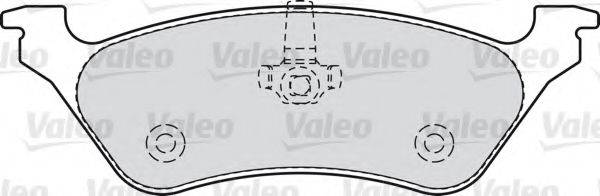 Комплект тормозных колодок, дисковый тормоз VALEO 598755