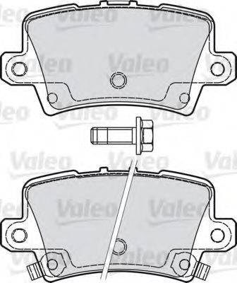 Комплект тормозных колодок, дисковый тормоз VALEO 598849