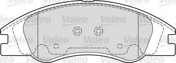 Комплект тормозных колодок, дисковый тормоз VALEO 598705