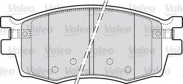 Комплект тормозных колодок, дисковый тормоз VALEO 598868