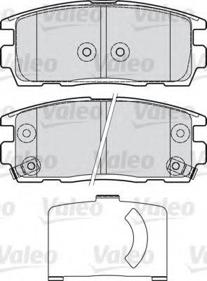Комплект тормозных колодок, дисковый тормоз VALEO 598941