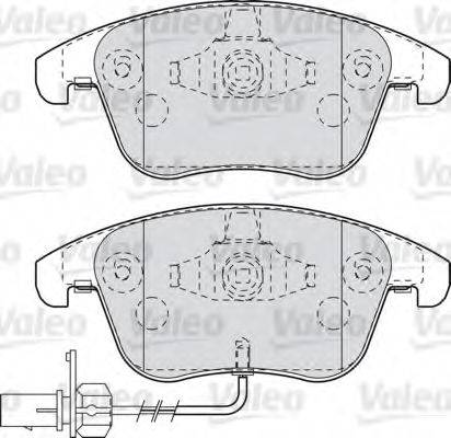 Комплект тормозных колодок, дисковый тормоз VALEO 598996